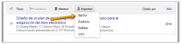 Importar de Google Scholar a ORCID