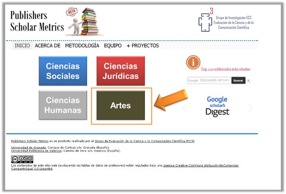 Publishers Scholar Metrics