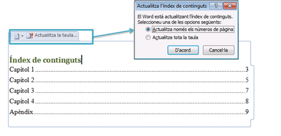 Taula de continguts