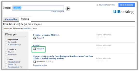 Scopus registre