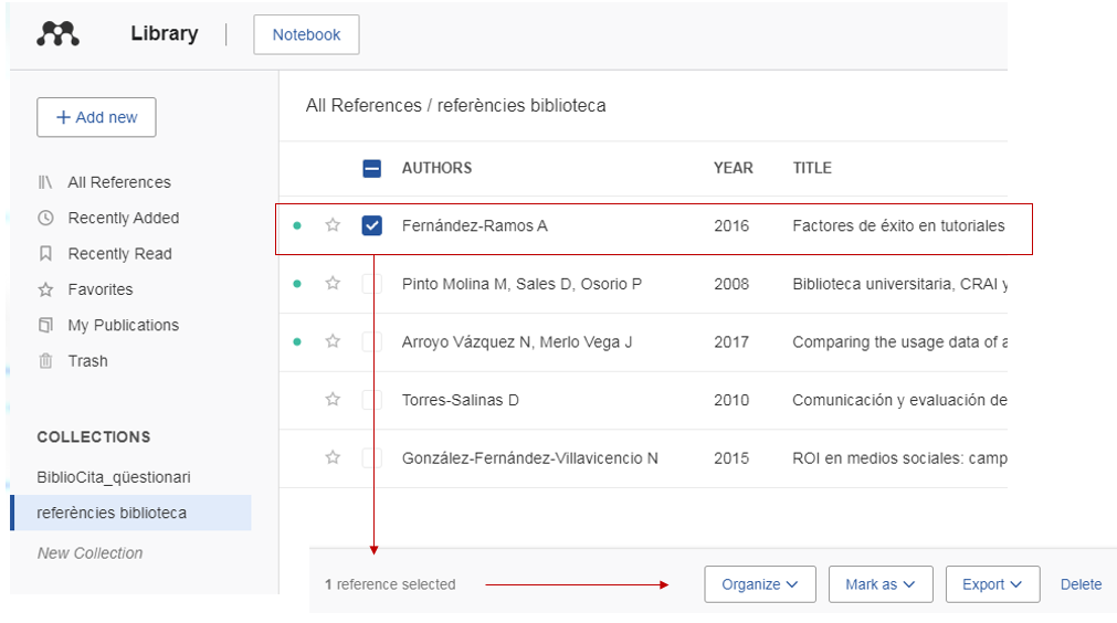 Les versions_MendeleyWeb_opcions