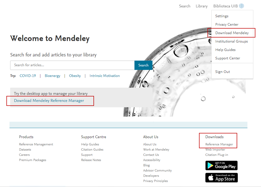 Per on començar_instalar Mendeley RefManager