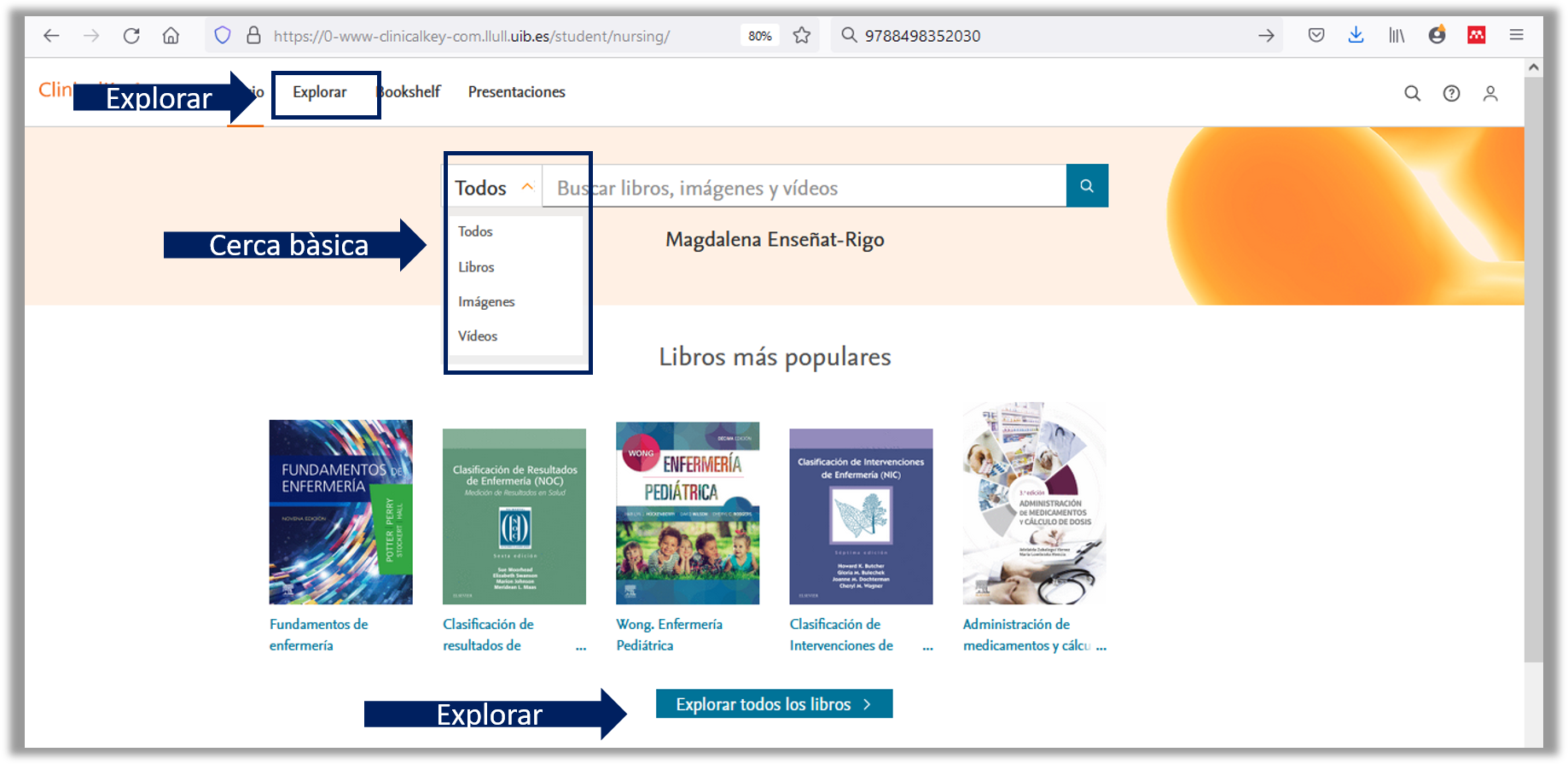Trobar informació ClinicalKey