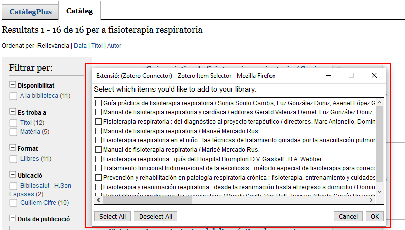 cataleg zotero