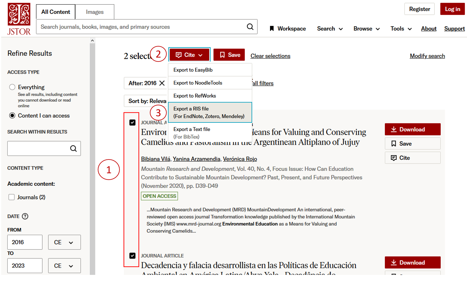 mendeley jstor