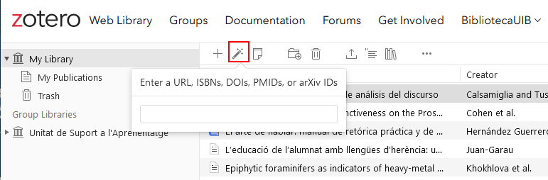 identificador web